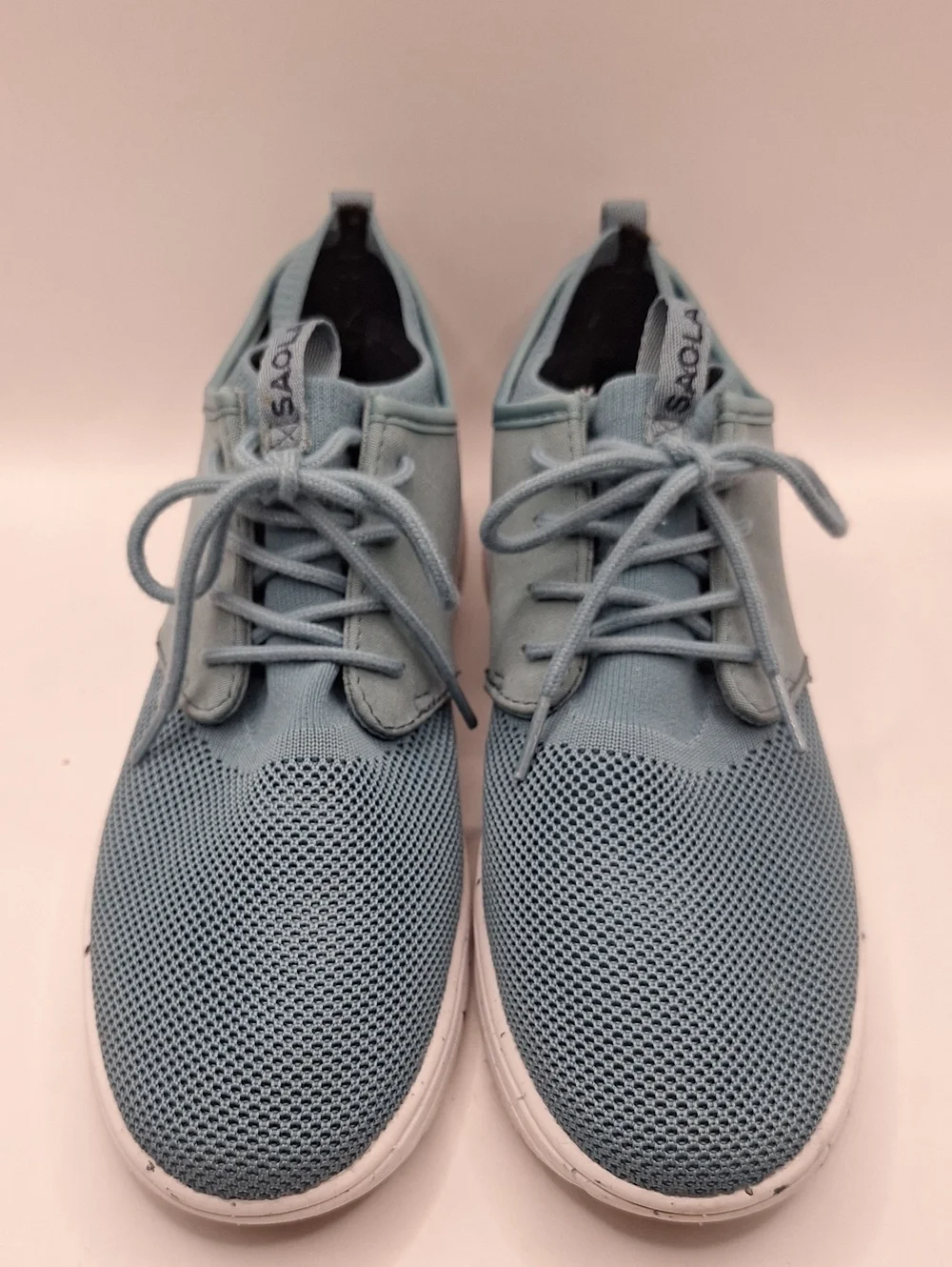 Saola Semnoz II Men's Light Blue Knit Lace-Up Sneakers